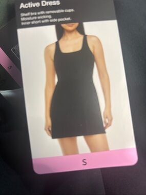 GapFit Black Athletic Dress with Built-In Tank
